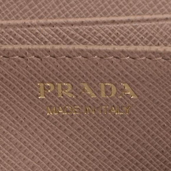 Prada Saffiano Zip Around Card Holder Beige - Picture 10 of 10